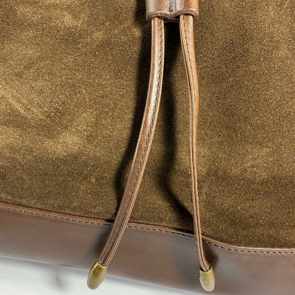 Saks Fifth Avenue Brown Leather and Suede Shoulder Bag - Picture 8 of 15